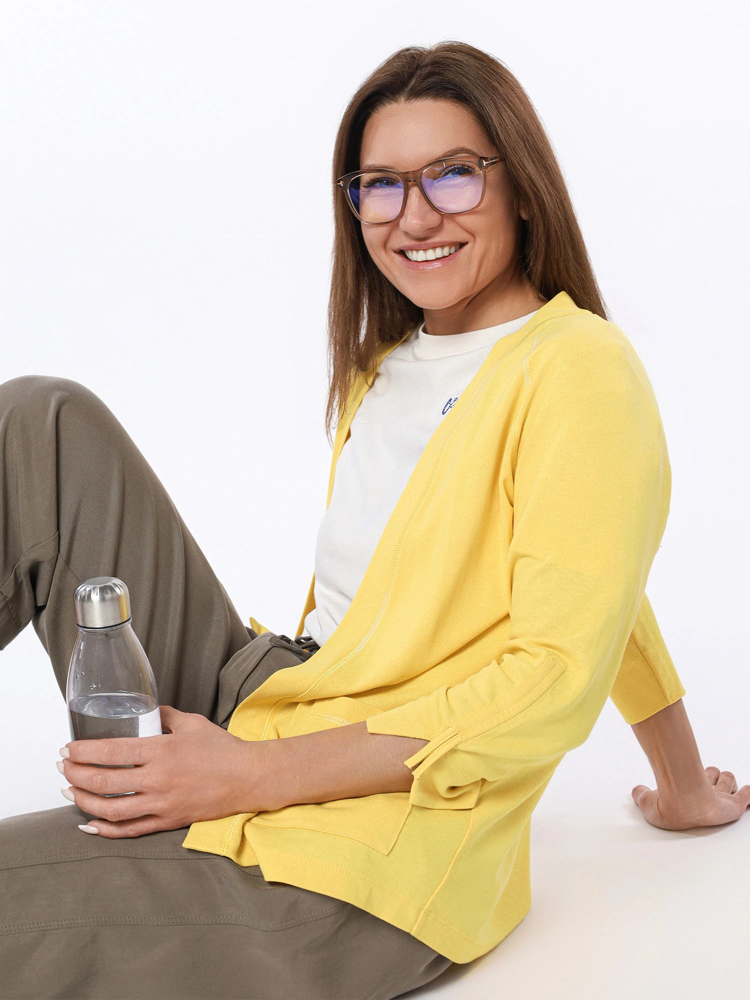 Кардиган открытый свободного кроя 